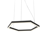 Frame Hexagon Pendant - Lead Grey
