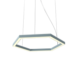 Frame Hexagon Pendant - Satin Blue