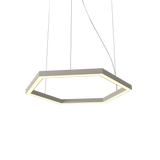 Frame Hexagon Pendant - Light Grey