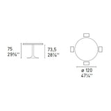 PLANET CS4005-FD ROUND DINING TABLE BY CONNUBIA, | CASA DI LUCE LIGHTING