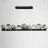 Gem Linear Chandelier by Hammerton, Color: Smoke, Finish: Gunmetal, Size: Medium | Casa Di Luce Lighting