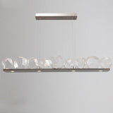 Gem Linear Chandelier by Hammerton, Color: Clear, Finish: Nickel Satin, Size: Medium | Casa Di Luce Lighting