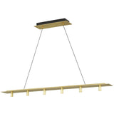 Ponte Linear Suspension By Tech Lighting, Finish: Natural Brass