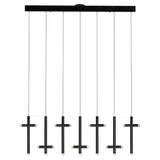 Dark Satin Grey Seesaw 7 Light Pendant by Page One