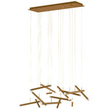 Brushed Champagne Seesaw 14 Light Chandelier by Page One