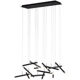 Satin Dark Gray Seesaw 14 Light Chandelier by Page One