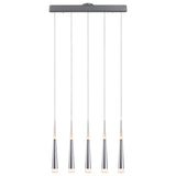 Meteor 5 Suspension by Page One, Color: Satin Dark Gray-Page One, Brushed Gold-Page One, Brushed Aluminum-Page One, , | Casa Di Luce Lighting