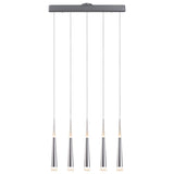 Meteor 5 Suspension by Page One, Color: Satin Dark Gray-Page One, Brushed Gold-Page One, Brushed Aluminum-Page One, , | Casa Di Luce Lighting