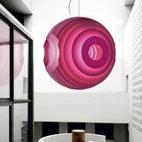 Fuchsia Supernova Suspension in dining room