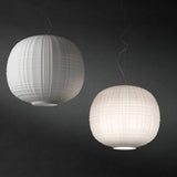 White Tartan Pendant by Foscarini