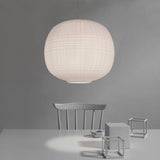 White Tartan Pendant in living room