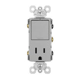 Grey Radiant Single-Pole 3-Way Switch with 15A Tamper Resistant Outlet by Legrand Radiant