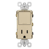 Ivory Radiant Single-Pole 3-Way Switch with 15A Tamper Resistant Outlet by Legrand Radiant
