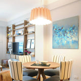 Large Beech Renata Pendant in Dining Room