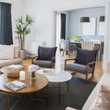 Large Grey Oak Renata Pendant in Dining Room