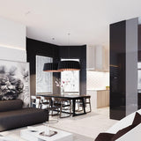 X-Large Ebony Renata Pendant in Living Room,