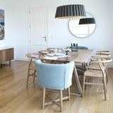 X-Large Grey Oak Renata Pendant in Dining Room