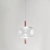 Copper/Crystal Riflesso SP 1 Pendant Light by Vistosi