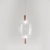 Copper/Crystal Riflesso SP 2 Pendant Light by Vistosi