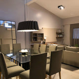 Ebony Medium Renata Oval Suspension in Dining Room