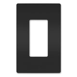 Black Radiant One-Gang Screwless Wall Plate by Legrand Radiant