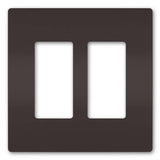 Brown Radiant Two Gang Screwless Wall Plate by Legrand Radiant