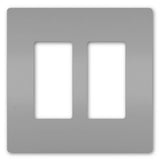 Gray Radiant Two Gang Screwless Wall Plate by Legrand Radiant