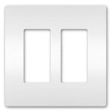 White Radiant Two Gang Screwless Wall Plate by Legrand Radiant