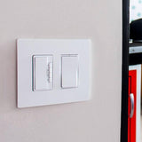 White Radiant Two Gang Screwless Wall Plate by Legrand Radiant