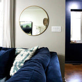 Radiant Four Gang Screwless Wall Plate in Living Room