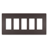 Radiant Five Gang Screwless Wall Plate - Casa Di Luce