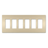 Radiant Six Gang Screwless Wall Plate - Casa Di Luce