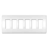 Radiant Six Gang Screwless Wall Plate - Casa Di Luce