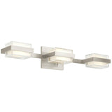 Kamden 3-Light Bath Bar by Tech Lighting, Finish: Chrome, Nickel Satin, Light Option: 120 Volt LED, 277 Volt LED, Backplate Shape: Shallow, Standard | Casa Di Luce Lighting
