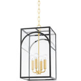 Addison Pendant By Mitzi, Finish: Aged Brass / Textured Black, Size: Small