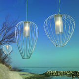 Cell Outdoor Pendant by Karman, Finish: White Glossy, Glossy Bronze-Karman, Size: Small, Large, | Casa Di Luce Lighting