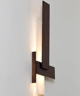 Dark Stained Walnut Sedo Wall Sconce by Cerno