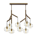 Clear/Aged Brass Sedona Multi-Light Double Chandelier by Tech Lighting
