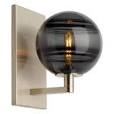 Transparent Smoke Satin Nicklel Sedona Wall Sconce by Tech Lighting