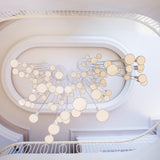 Cielo Multilight Chandelier by Pablo, Finish: White, Black, White/Moss/ Copper Cord, Satin Aluminum/Gray Cord, White/Turquoise Cord, White/Tomato/ Copper Cord, Gray, Number of Lights: 3 lights, 5 lights, 7 lights, 13 lights, | Casa Di Luce Lighting