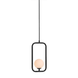 Small Matt Opal/Matt Black Sircle Pendant by Seed Design