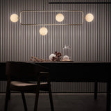 Matt Opal/Champagne Gold Sircle PH4 Pendant in Dining Room