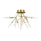 Aged Brass Spur Ceiling Light by Tech Lighting