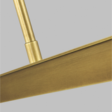 Stagger Linear Suspension By Tech Lighting, Size: Large, Finish: Natural Brass