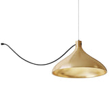 Brass/Brass Swell Wide String Pendant Light by Pablo
