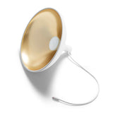 White/Brass Swell Wide String Pendant Light by Pablo