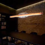 Dune LED Linear Suspension by LZF Lamps, Wood Color: White Ivory-LZF, Cherry-LZF, Beech-LZF, Turquoise-LZF, Pale Rose, , | Casa Di Luce Lighting