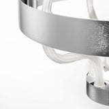 Festa Short Chandelier by Sylcom, Color: Amethyst, Milk White Clear - Sylcom, Clear, Blue, Smoke - Vistosi, Grey, Ocean - Sylcom, Topaz - Sylcom, Finish: Brushed Chrome, Brushed Gold, | Casa Di Luce Lighting