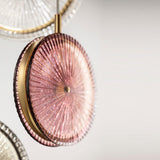 Lulu Pendant by Sylcom, Color: Amethyst, Finish: Brushed Gold, Size: Small | Casa Di Luce Lighting