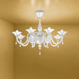 Dolfin 1380 Chandelier by Sylcom, Color: Milk White Clear - Sylcom, Clear and Amber - Sylcom, Clear, Clear and 24kt Gold - Sylcom, Amber, Smokey, Grey, Blue, Ocean - Sylcom, Finish: Polish Chrome, Polish Gold, | Casa Di Luce Lighting